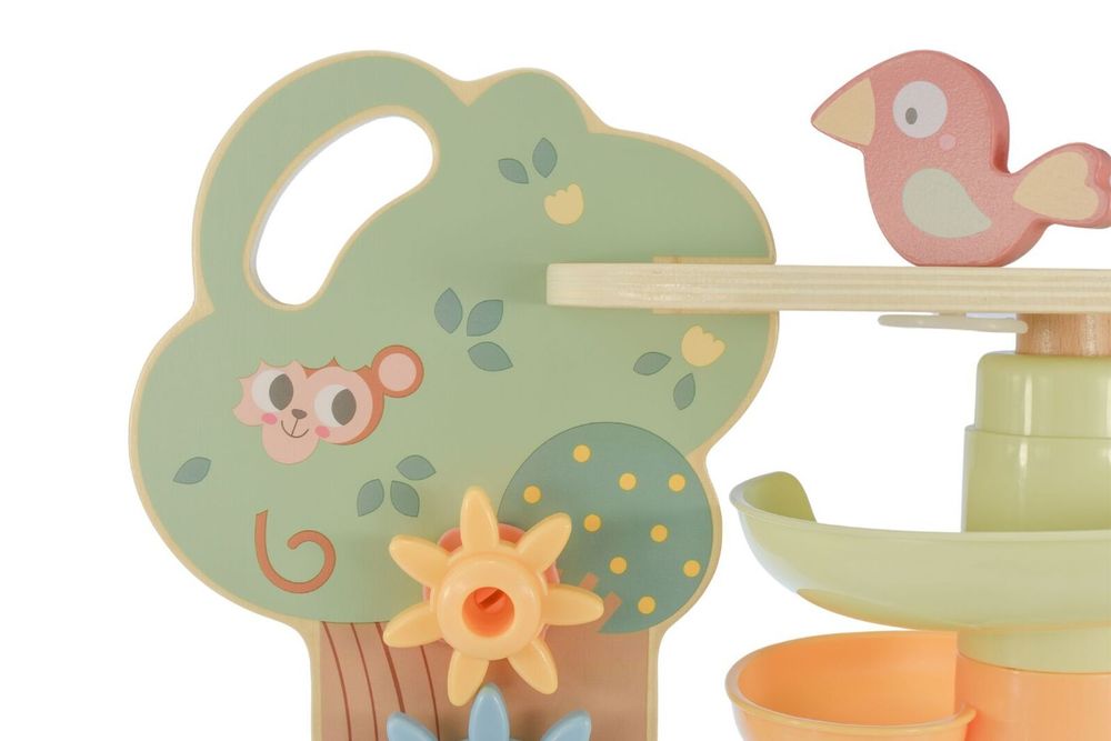 Tooky Toys Rolling And Stacking Activity Tree Playset - My Forest Friends - 39 Pcs