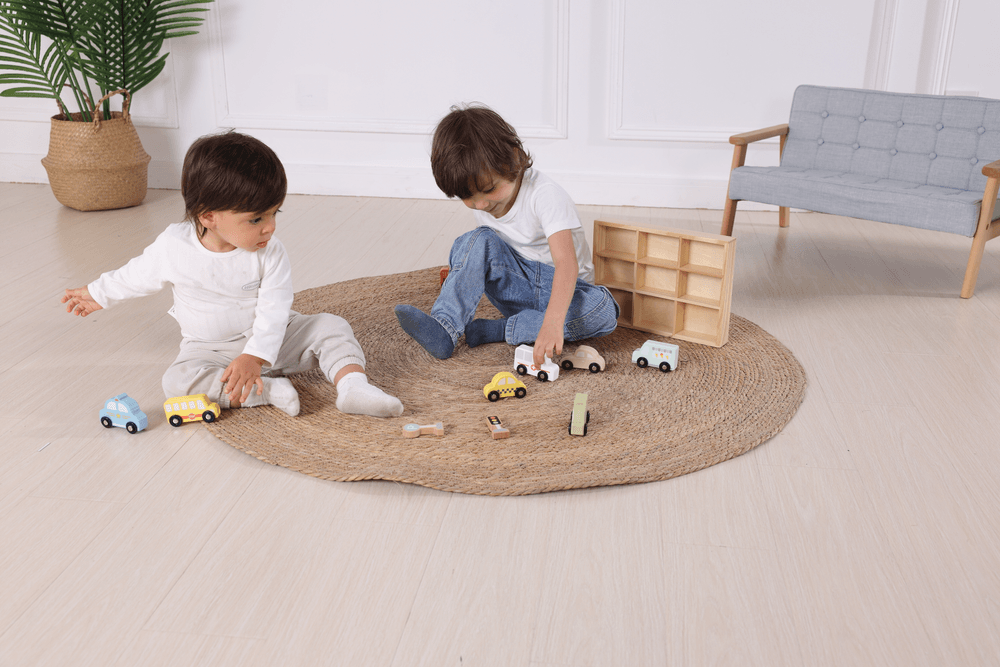 Tooky Toy - Wooden Transportation & Street Sign Set - 11 Pcs
