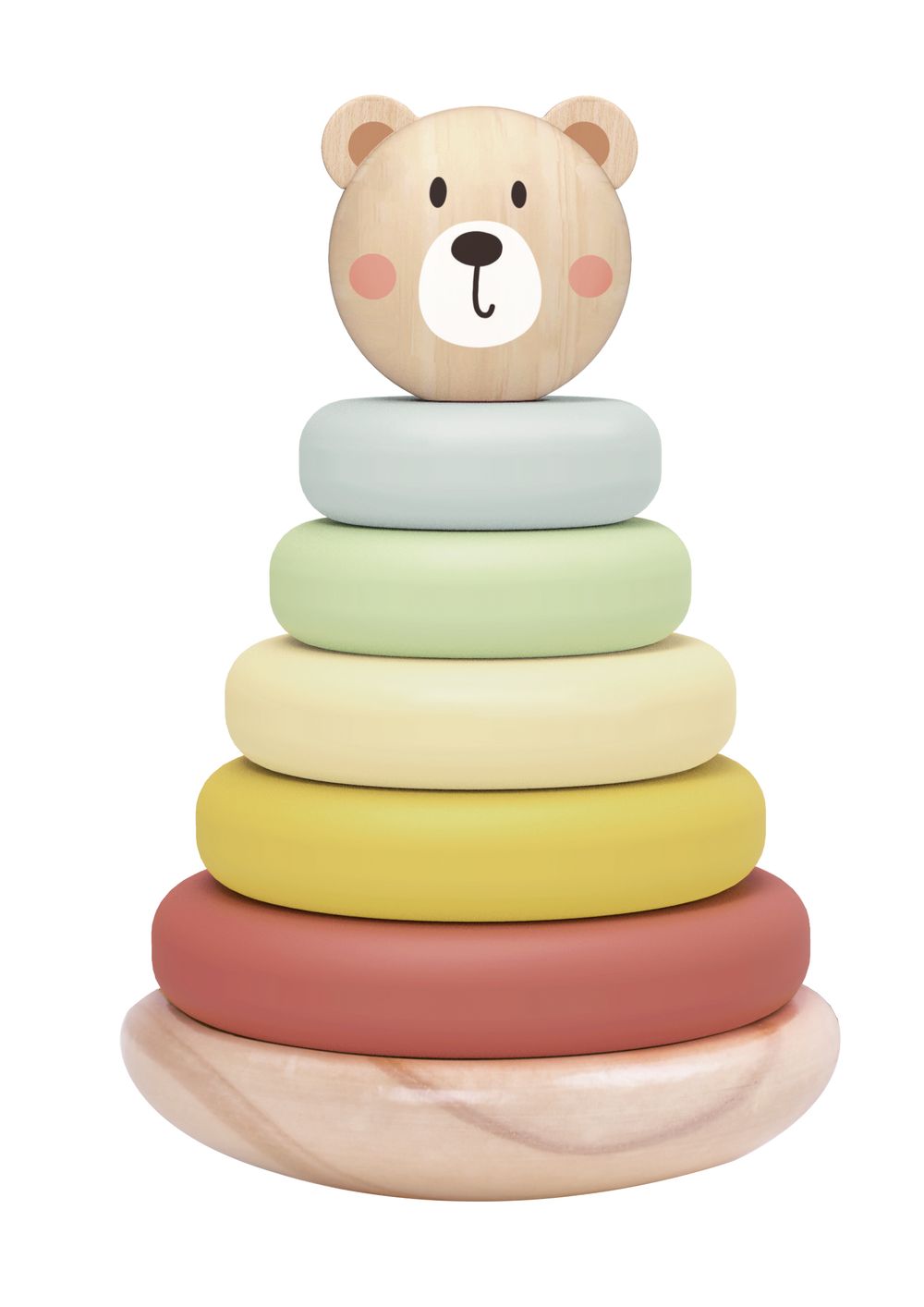 Tooky Toys Bear Stacking Tower Early Learning Toy - Multicolor - 7 Pcs