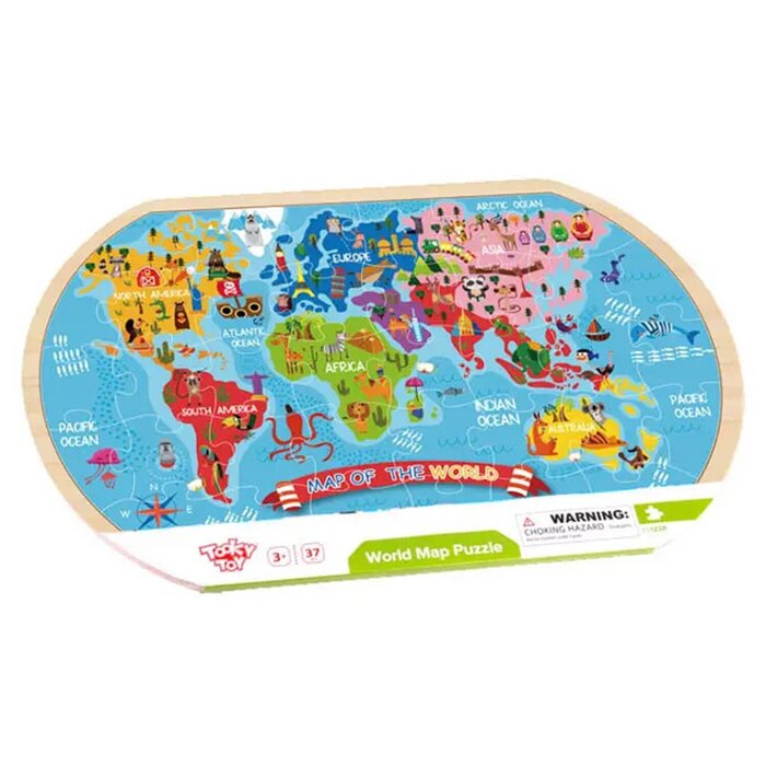 TookyToy World Map Puzzle - 36pcs