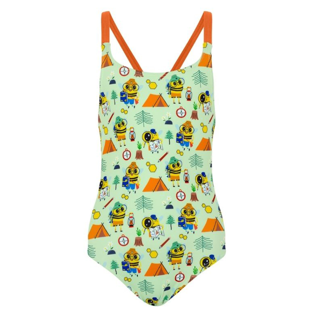 Daring Littles Beebee Collection Girl's UPF 50+ Cross Back Swimsuit