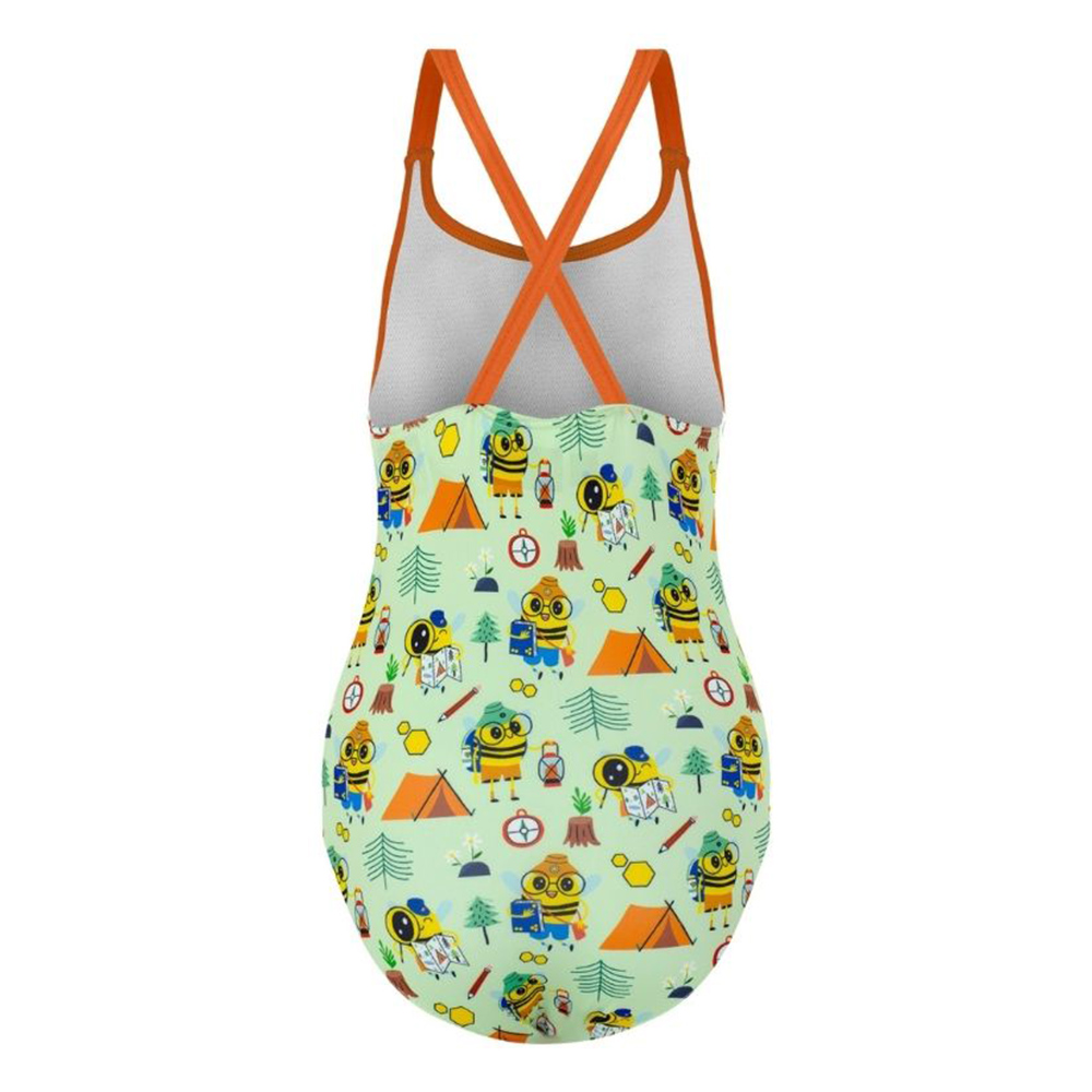 Daring Littles Beebee Collection Girl's UPF 50+ Cross Back Swimsuit