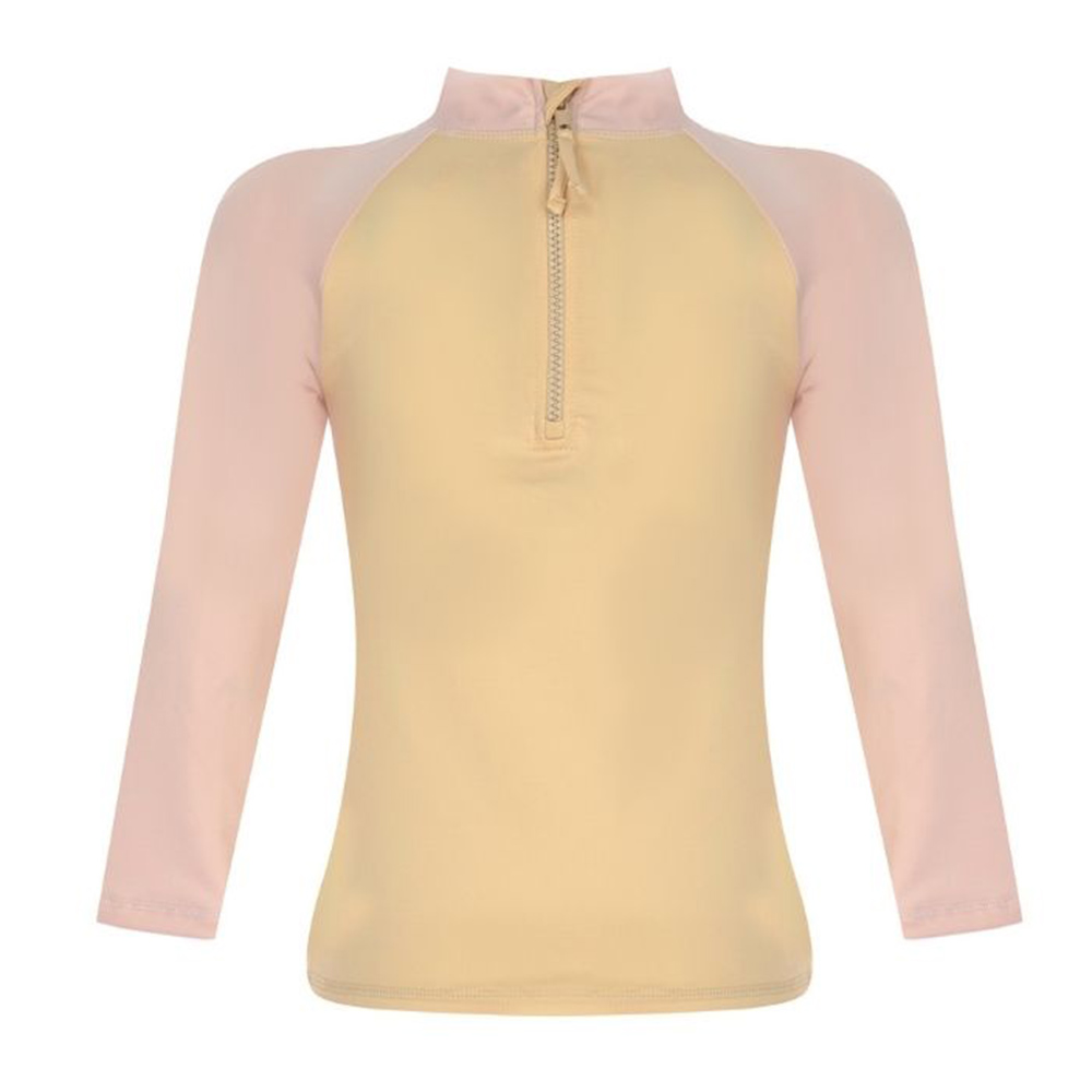 Daring Littles Inka Collection Girl's UPF 50+ Long Sleeves Rashguard - Pink