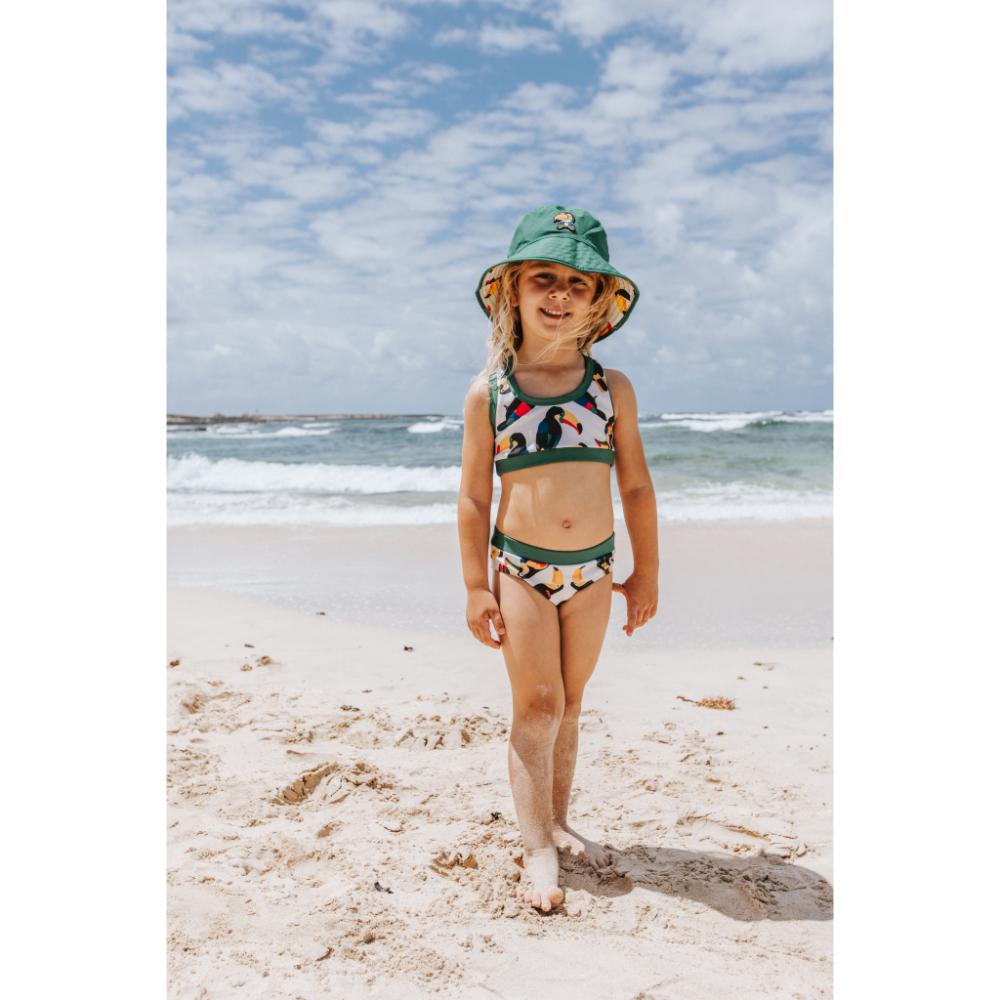 Roarsome Beak the Toucan Girl's Swimwear Bundle - Beige - 4 Pcs