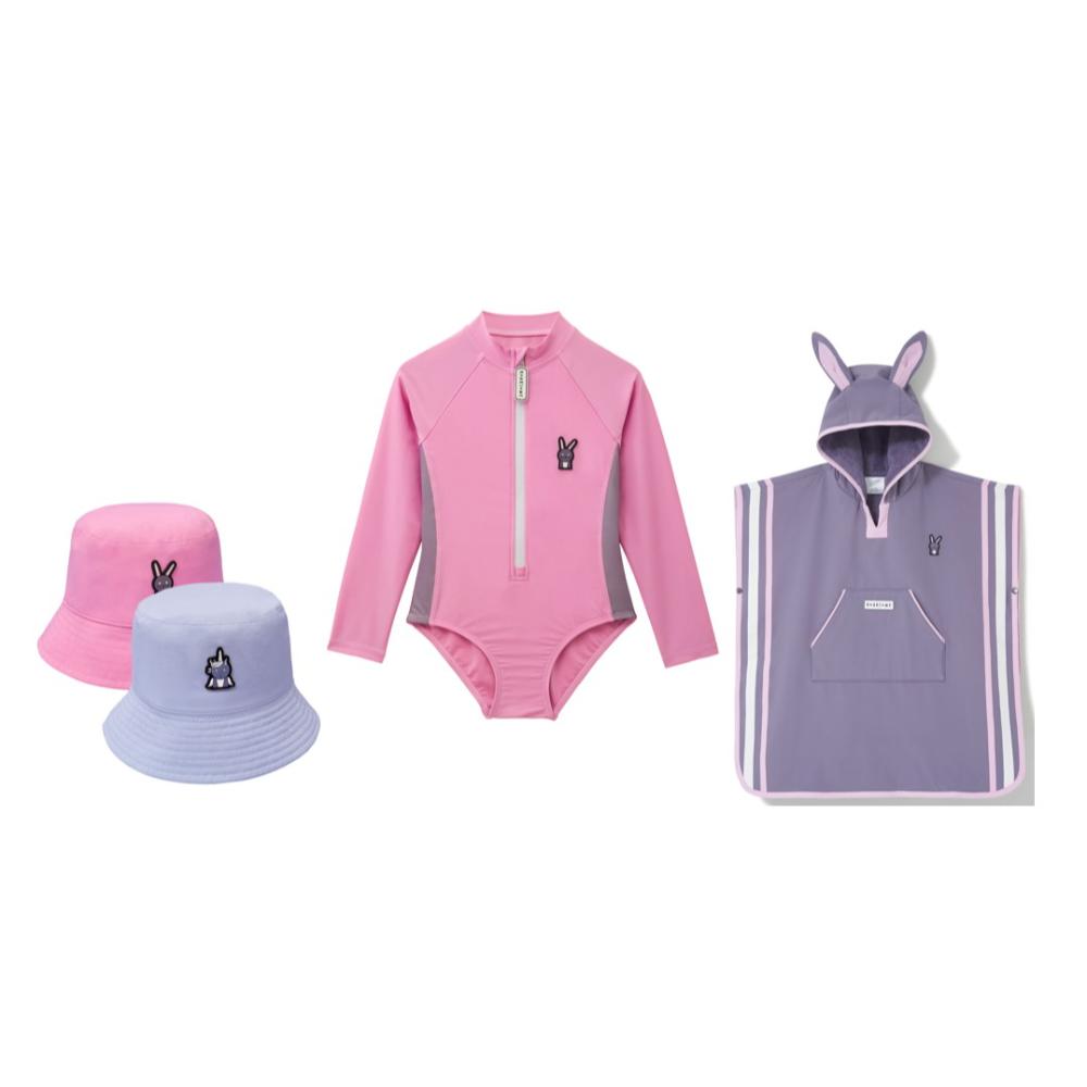 Roarsome Hop the Bunny Girl's Swimwear Bundle - Pink - 3 Pcs