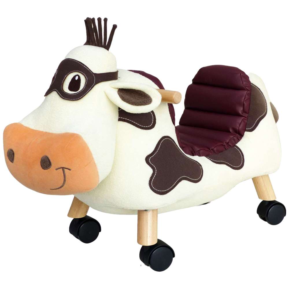 Little Bird Told Me - Moobert Cow Manual Ride-On Toy - Multicolor