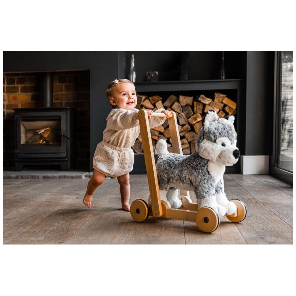 Little Bird Told Me - 2-In-1 Mishka Dog Baby Walker - Multicolor
