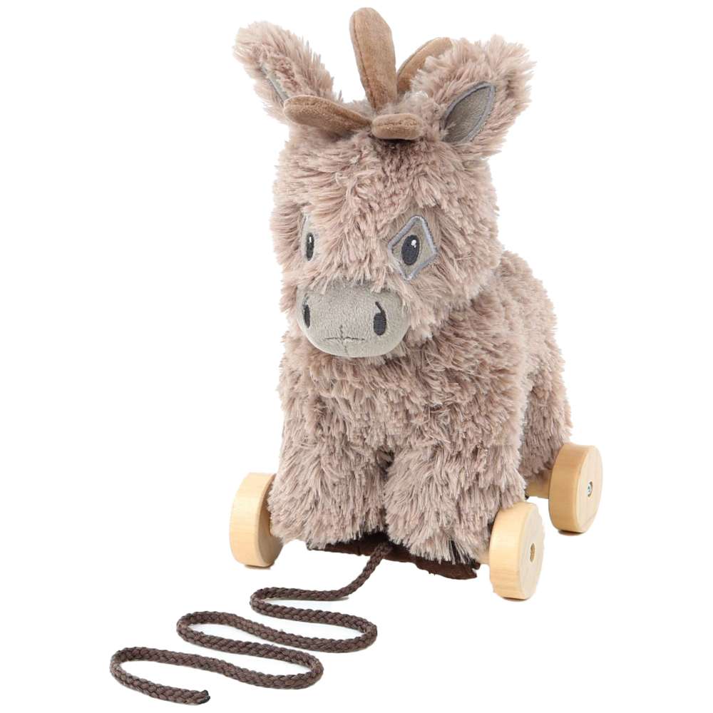 Little Bird Told Me - Norbert Donkey Pull Along Toy - Brown