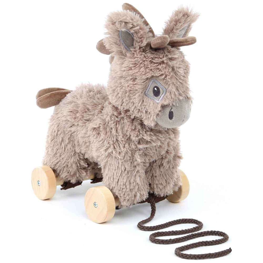 Little Bird Told Me - Norbert Donkey Pull Along Toy - Brown