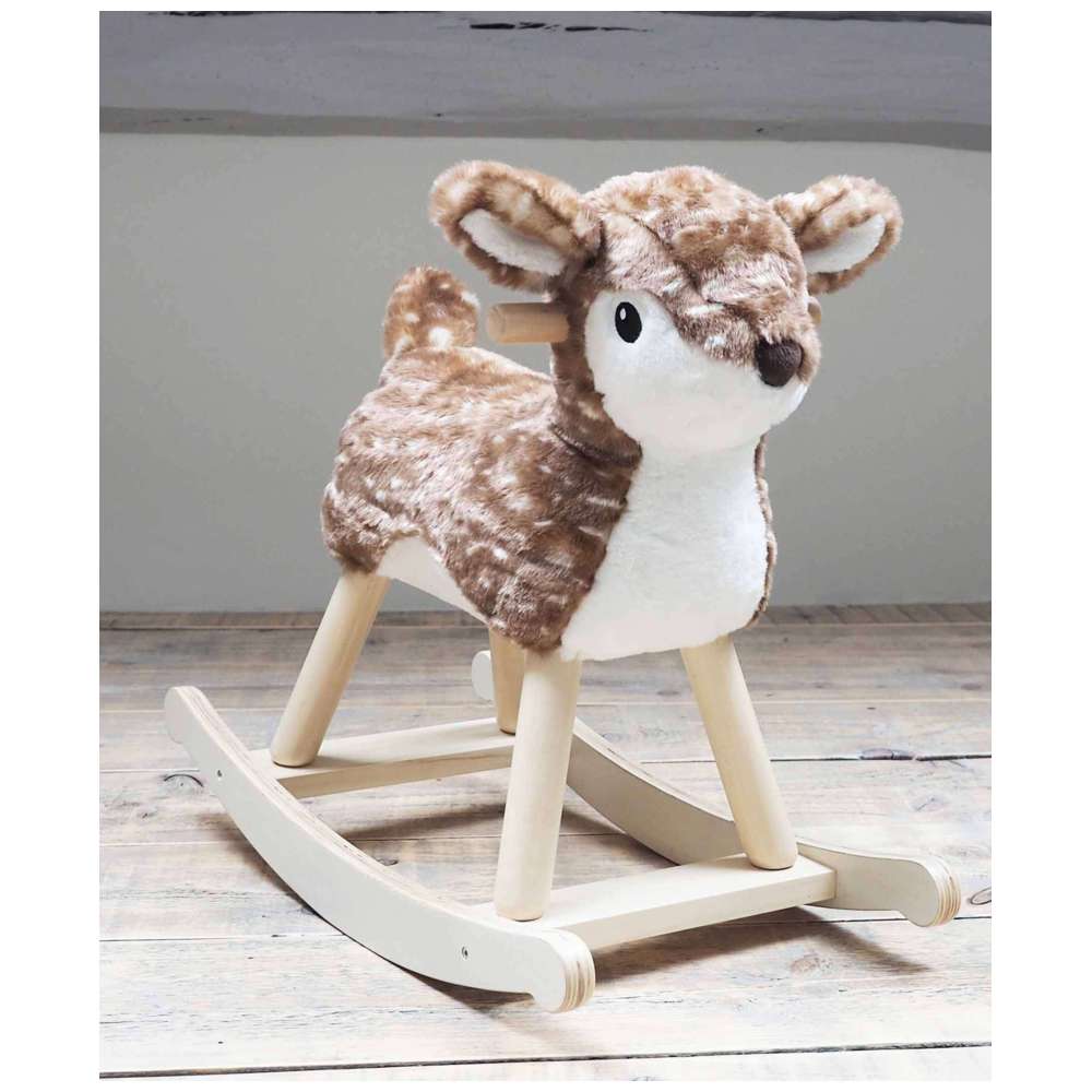 Little Bird Told Me - Willow Rocking Deer - Brown/White