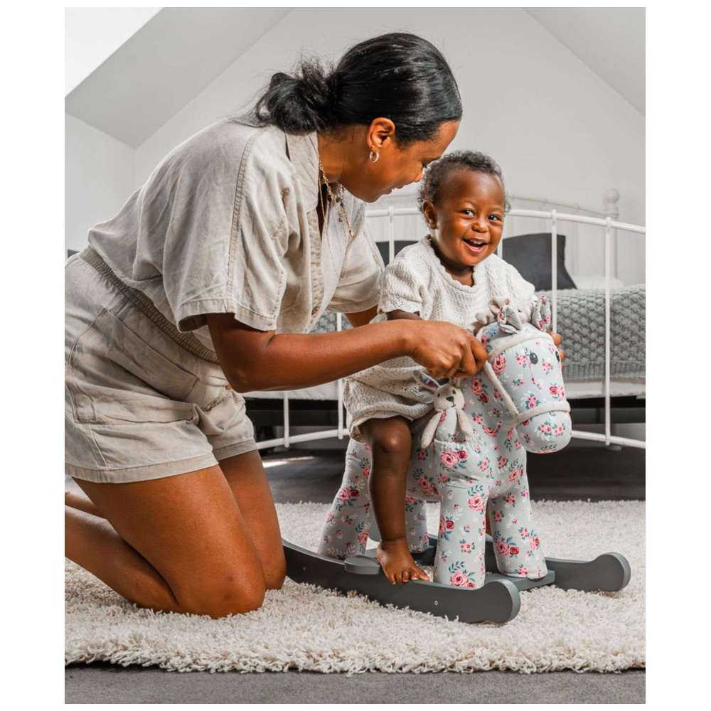 Little Bird Told Me - Lily & Rose Rocking Horse - Grey