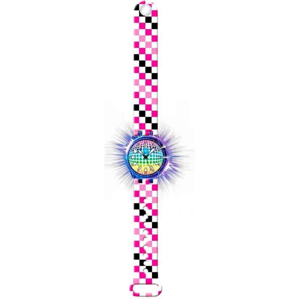 Watchitude Girl's Glow Light Up Watch Checkers - Pink