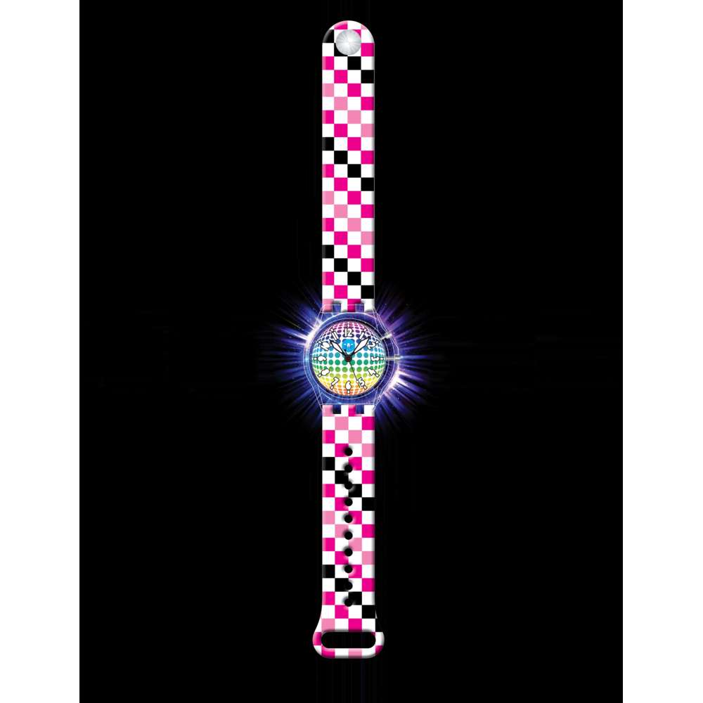 Watchitude Girl's Glow Light Up Watch Checkers - Pink