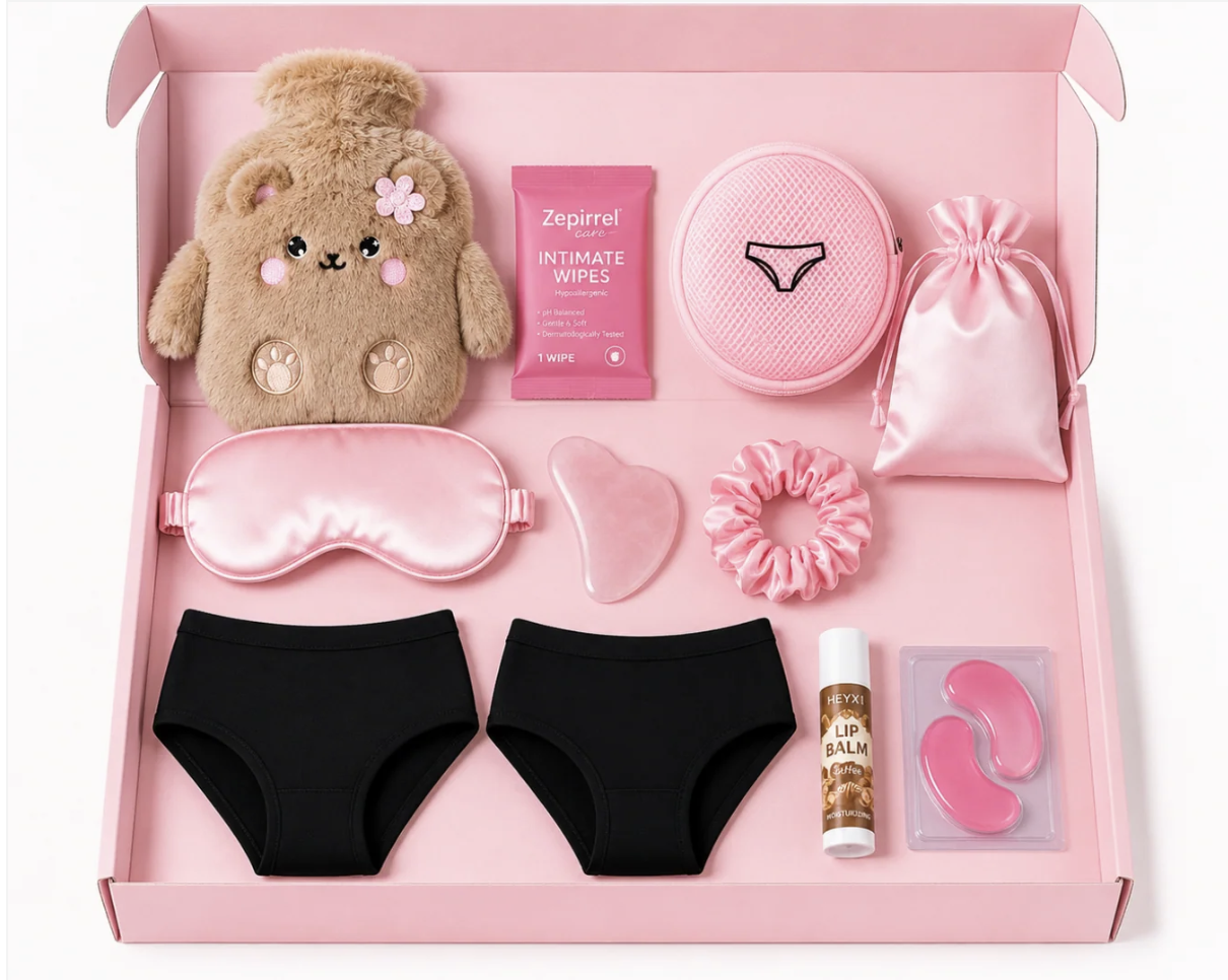 Bodi Fresh - Period Underwear Confidence Box - Brown Bear - 12 Pc Set