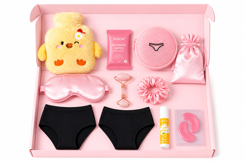Bodi Fresh - Period Confidence Box - Yellow Duckling - 12 Pc Set