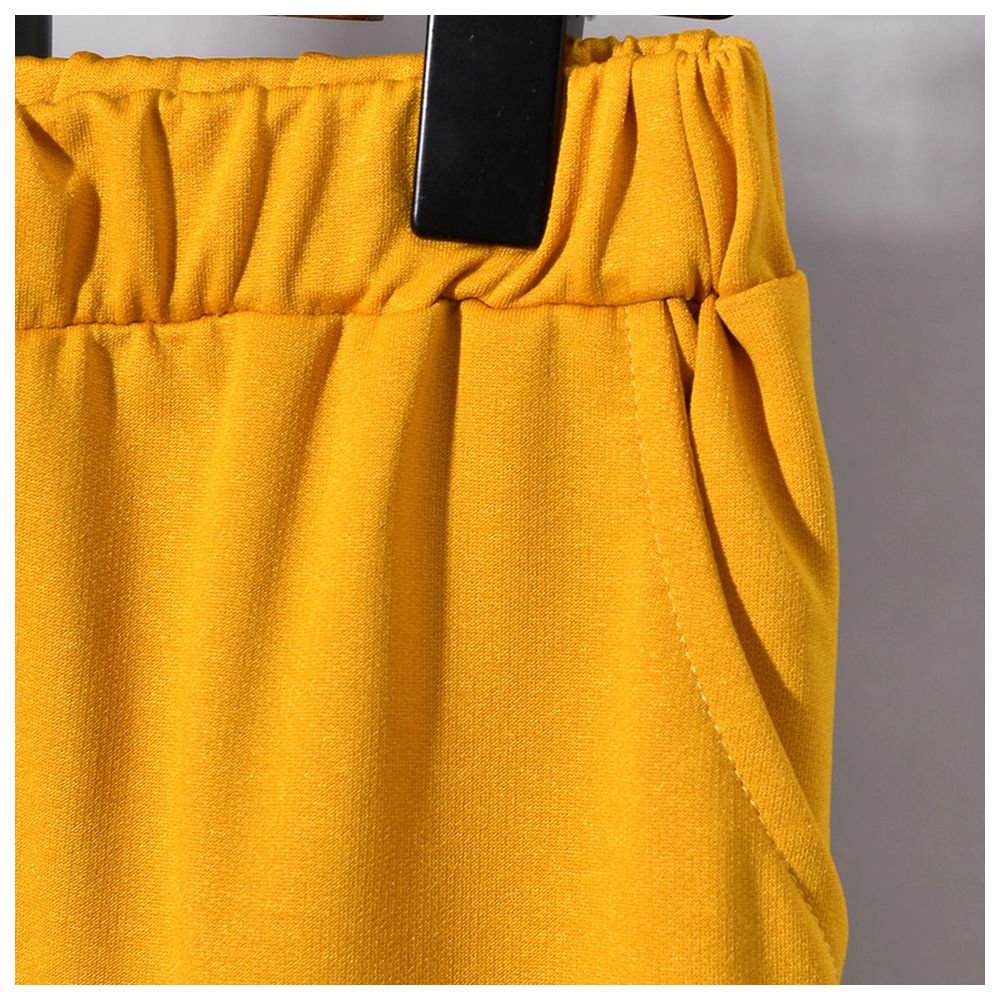 Kikofendy Boys' Color-Block Patchwork Hoodie and Cuffed Pants - Yellow - 2 Pcs