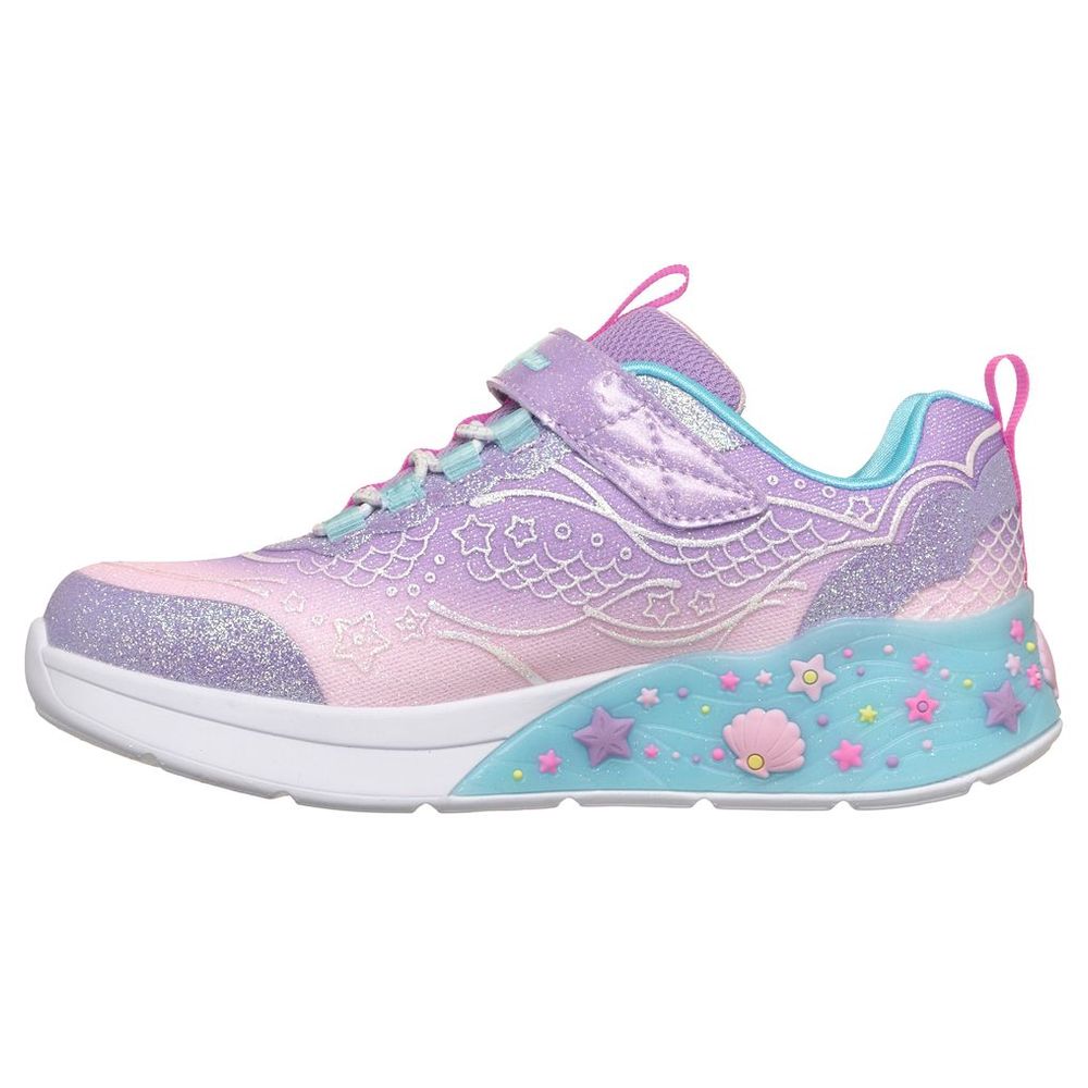 Skechers Mermaid Dreams Wrap Sneakers - Lavender/Mint