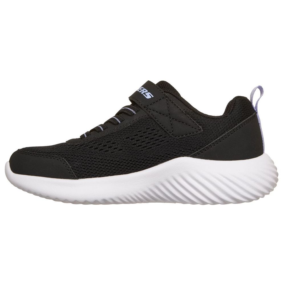 Skechers Kids Gore & Strap Engineered Mesh Sneaker - Black