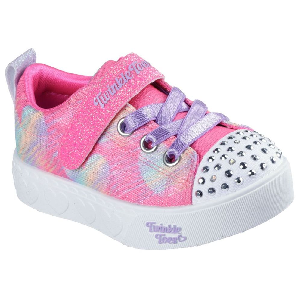 حذاء رياضي Skechers - Steps Shimmer Hearts Gore & Strap - وردي