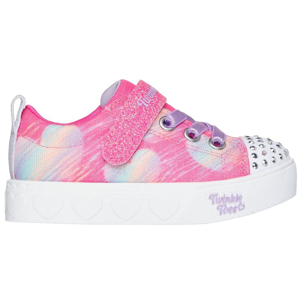 حذاء رياضي Skechers - Steps Shimmer Hearts Gore & Strap - وردي