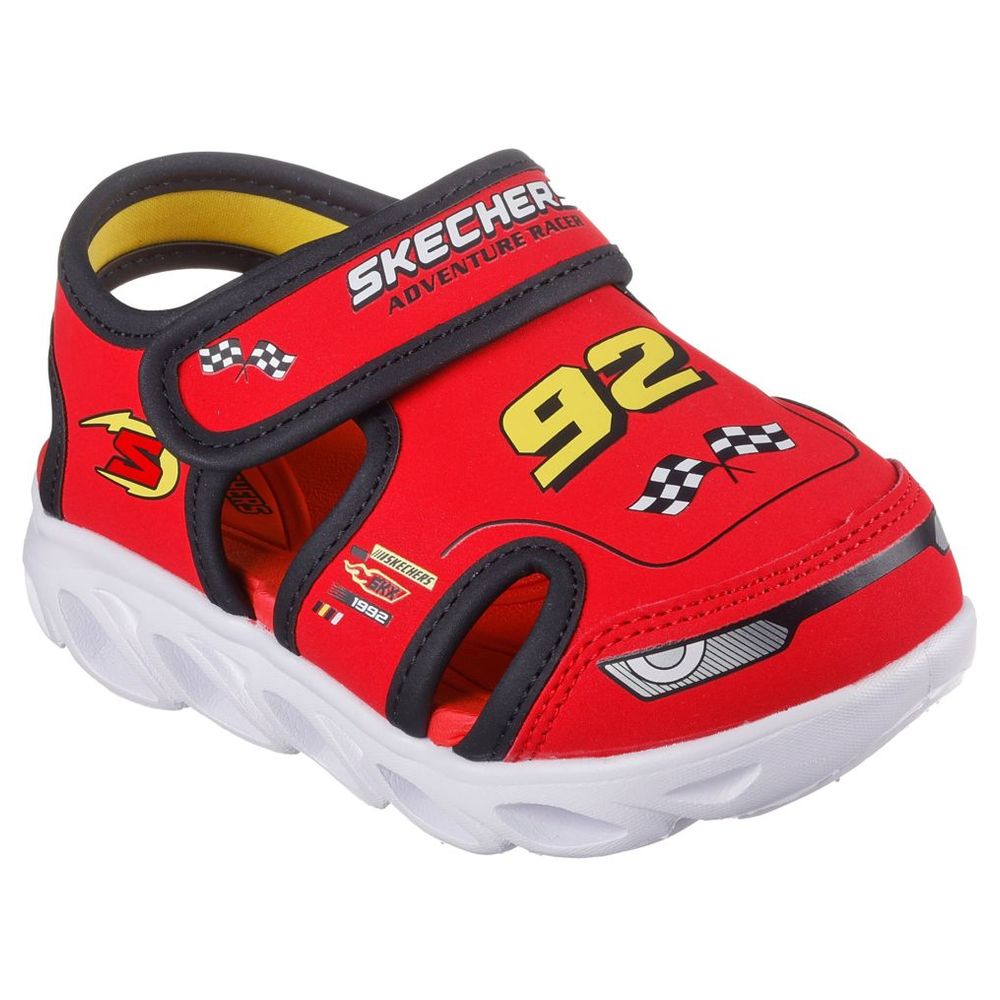 Skechers Hypno-splash Lighted Thematic Closed Toe Sandal - Red/Black