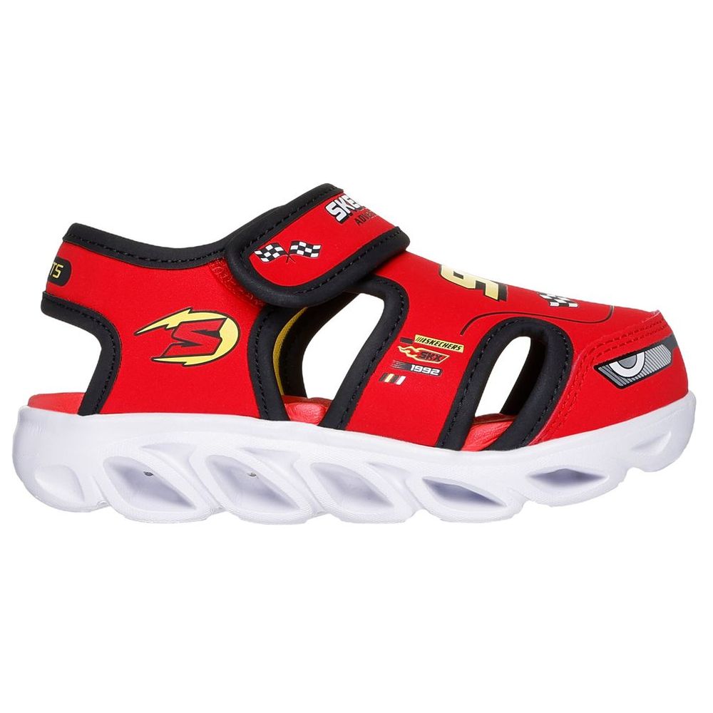 Skechers Hypno-splash Lighted Thematic Closed Toe Sandal - Red/Black