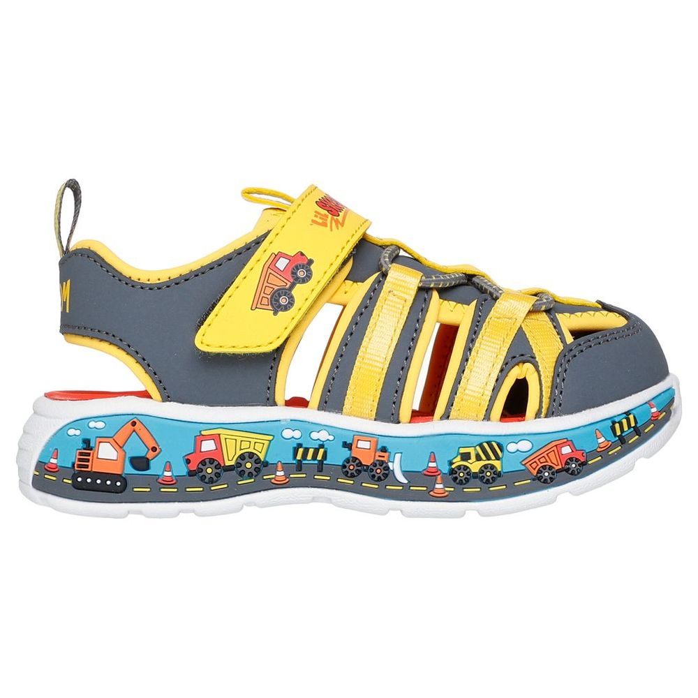 Skechers Play Scene Splash Sneakers - Charcoal/Yellow