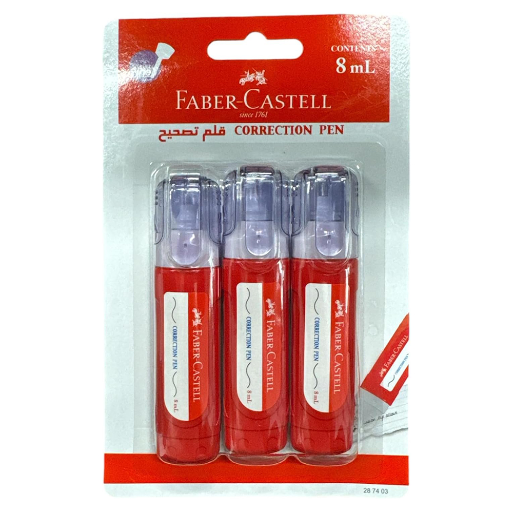 Faber Castell - Correction Pen - 8ml - 3 Pc Set