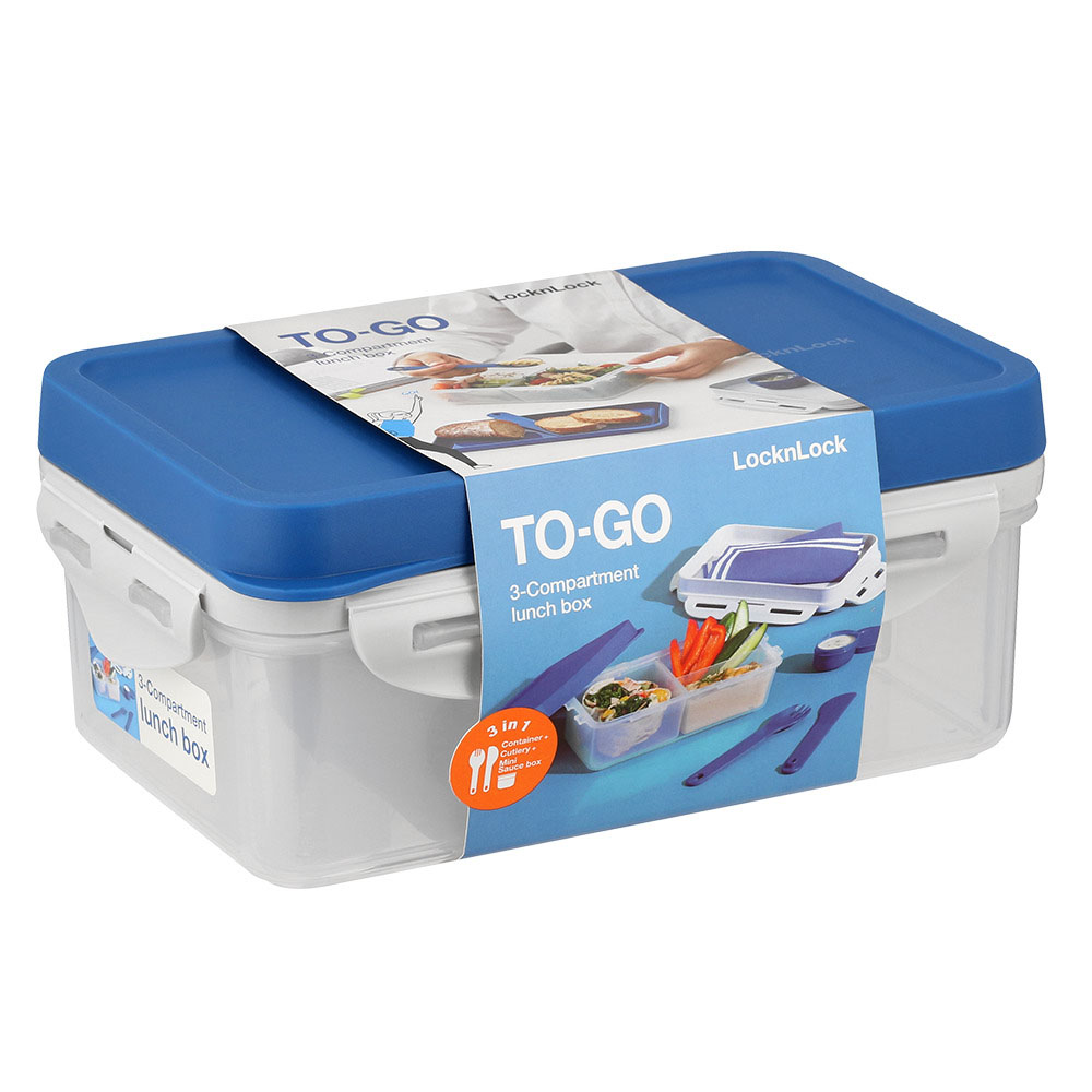 LocknLock - 3-In-1 3-Compartment To-Go Lunch Box - 1 L
