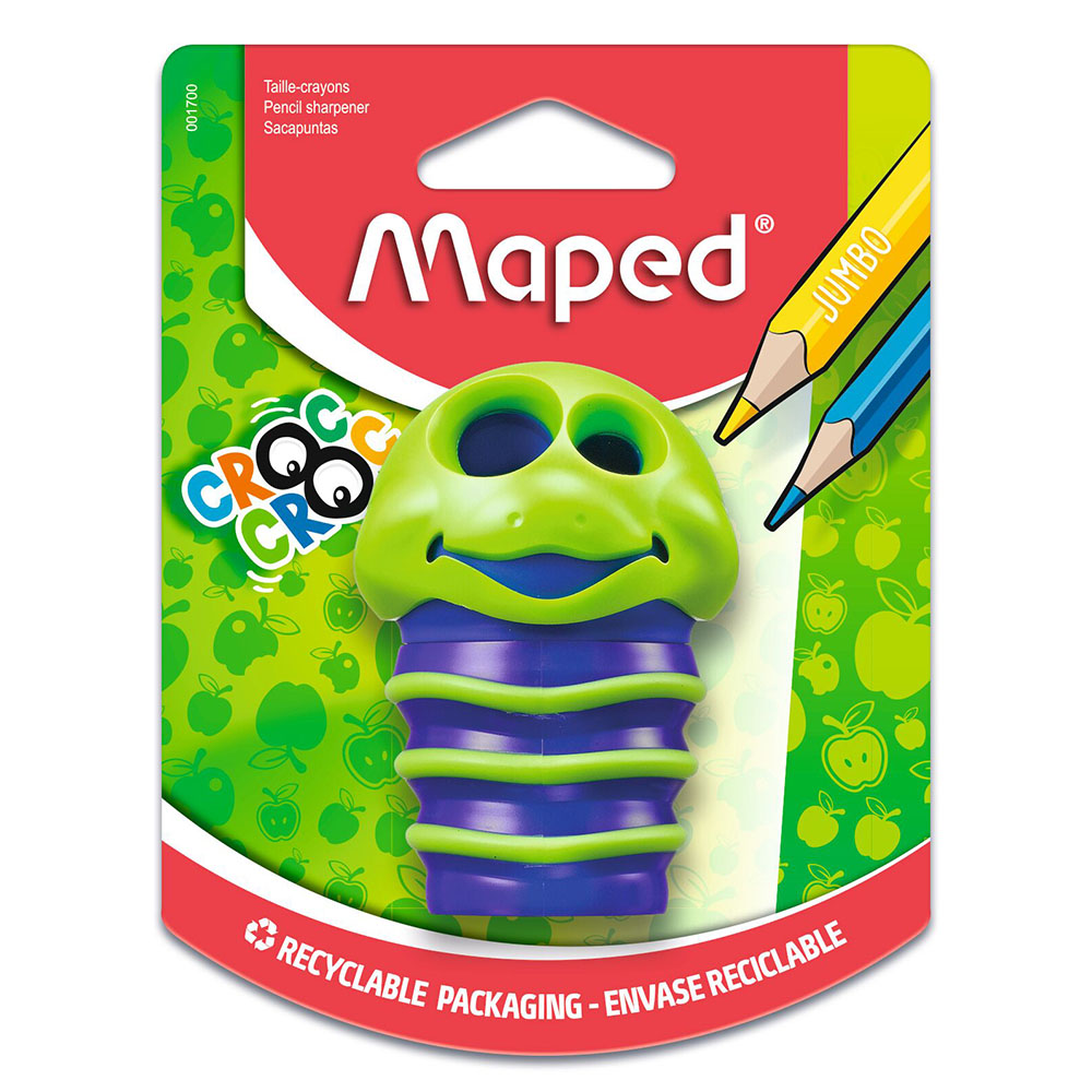 Maped - 2-Hole Croc Croc Pencil Sharpener - Color May Vary - 1 Pc