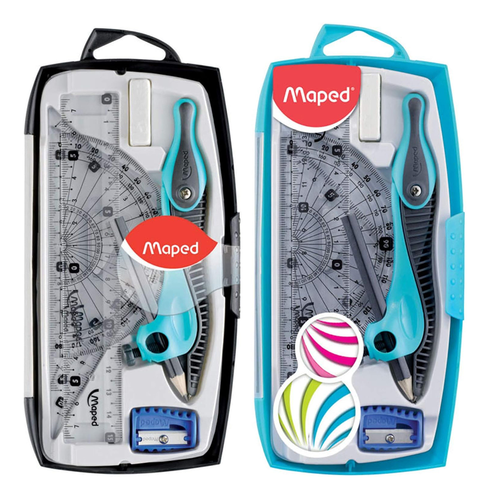 Maped - Math Set - Color May Vary - 8 Pc Set