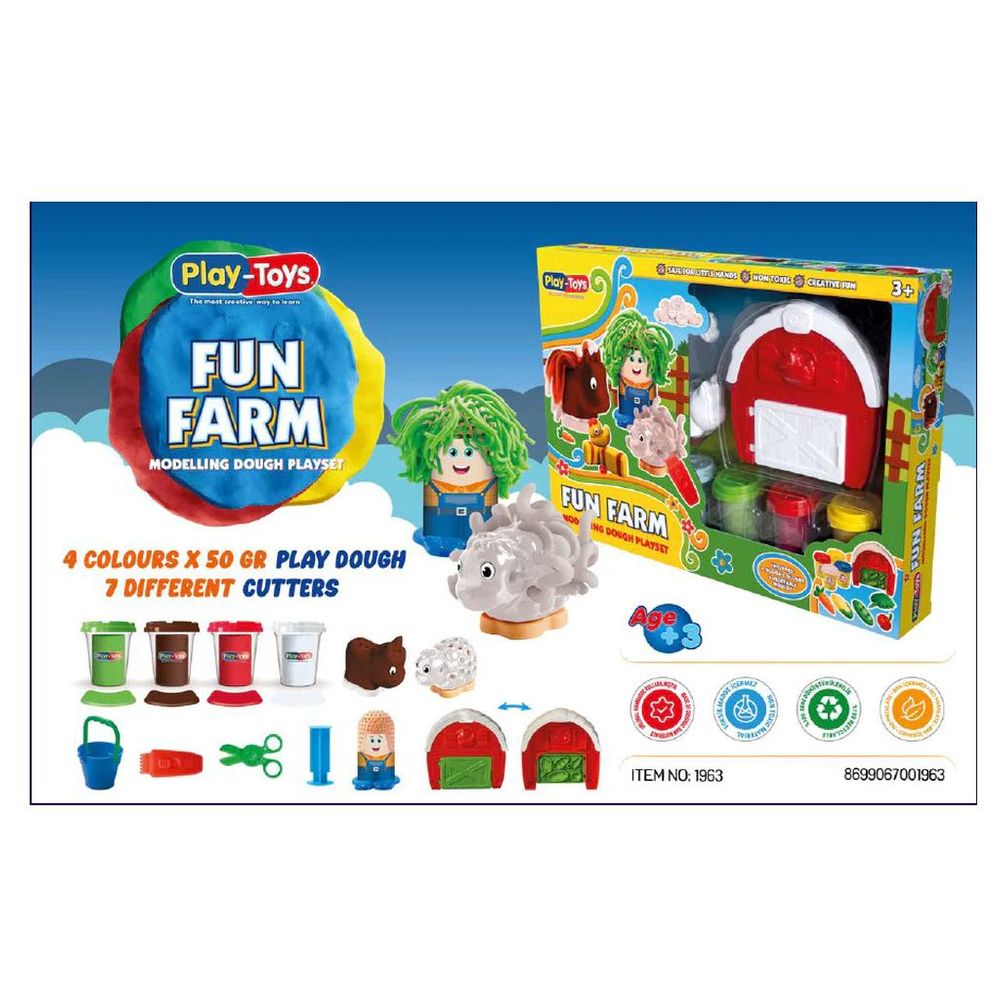 Playtoys - Fun Farm Modelling Dough Play Set