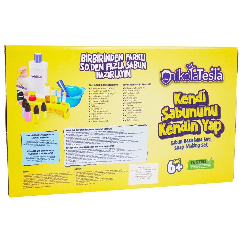 Playtoys - Nikola Tesla Make Your Own Soap Bubble Making Kit
