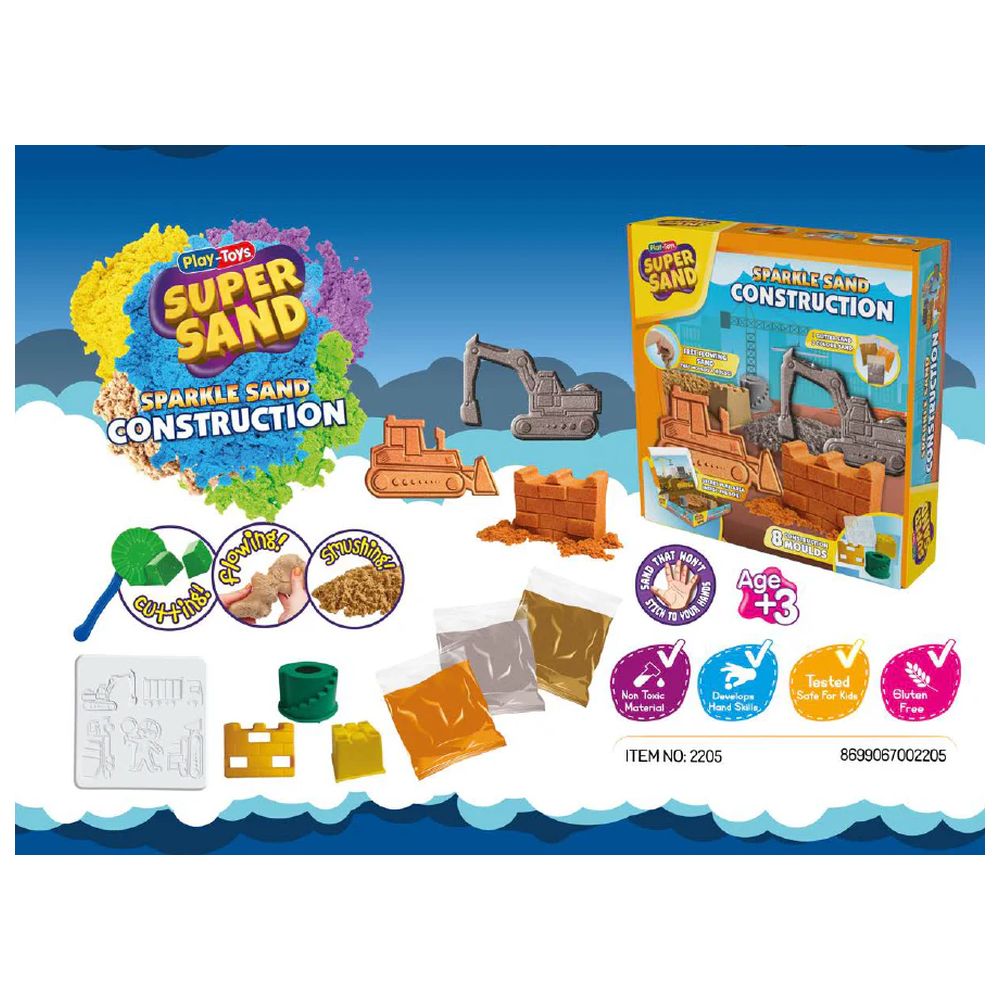 Playtoys - Super Sand Sparkle Sand Construction Set