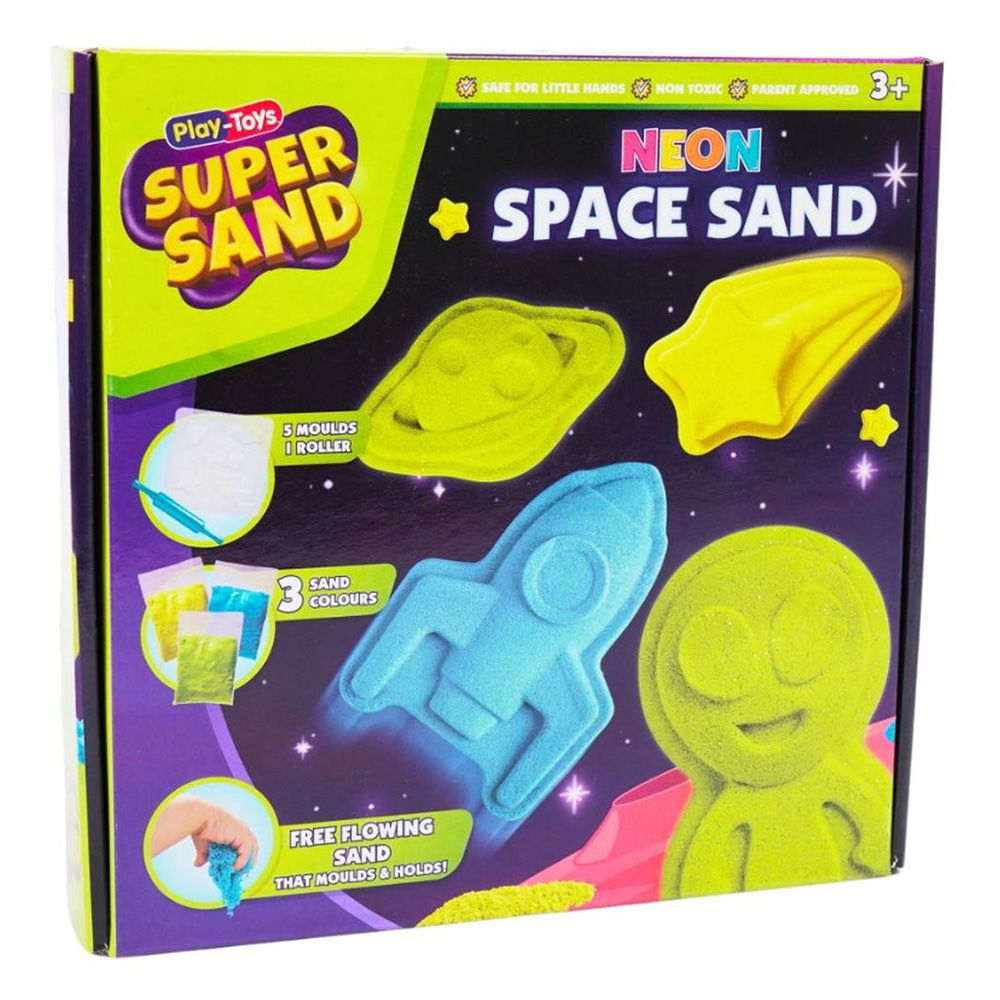 Playtoys - Super Sand Neon Space Sand Kit