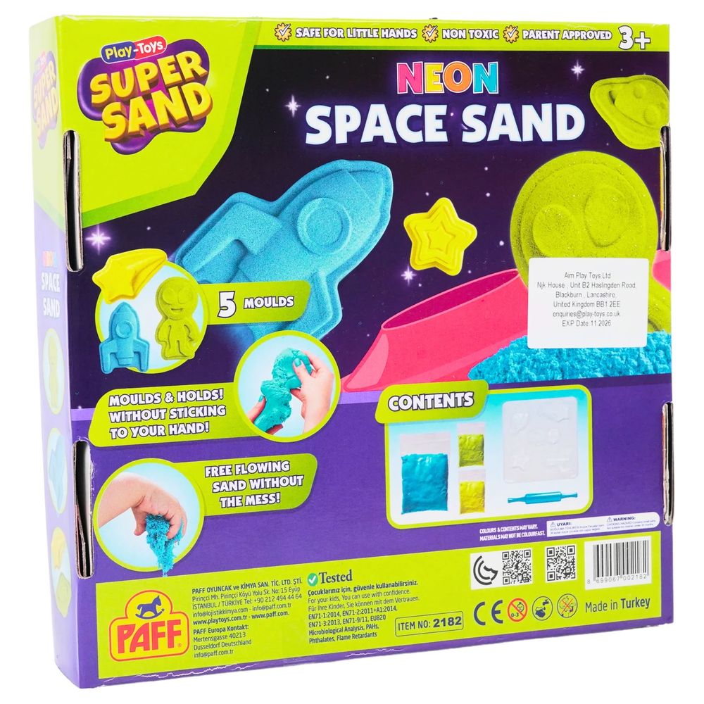 Playtoys - Super Sand Neon Space Sand Kit