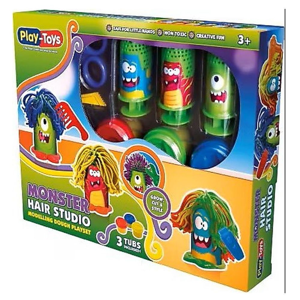 Playtoys - Monster Hair Studio Modelling Dough Play Set