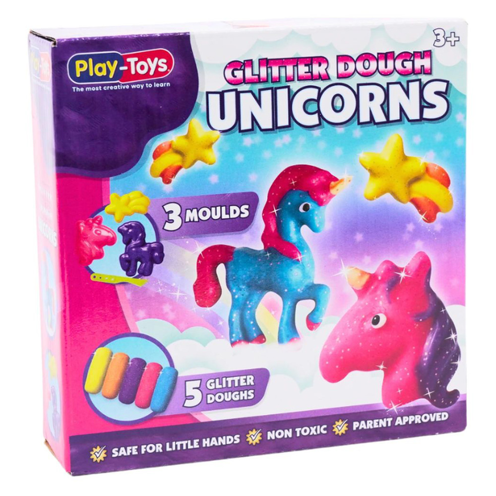 Playtoys - Glitter Dough Unicorns Kit