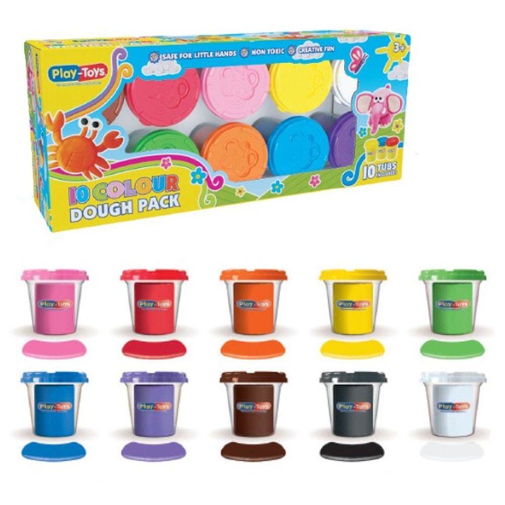 Playtoys - Colour Dough - 30 gm - 10 Pc Set
