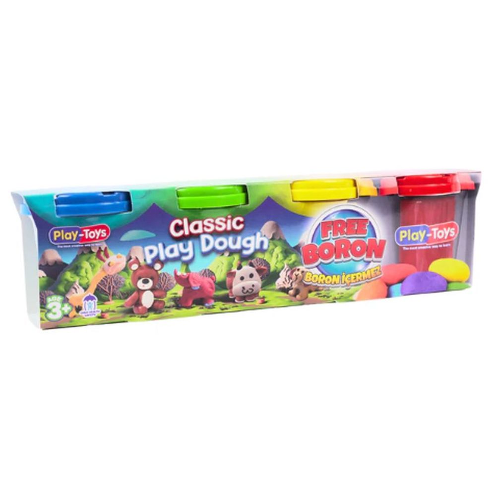 Playtoys - Classic Playdough - 100 gm - 4 Pc Set