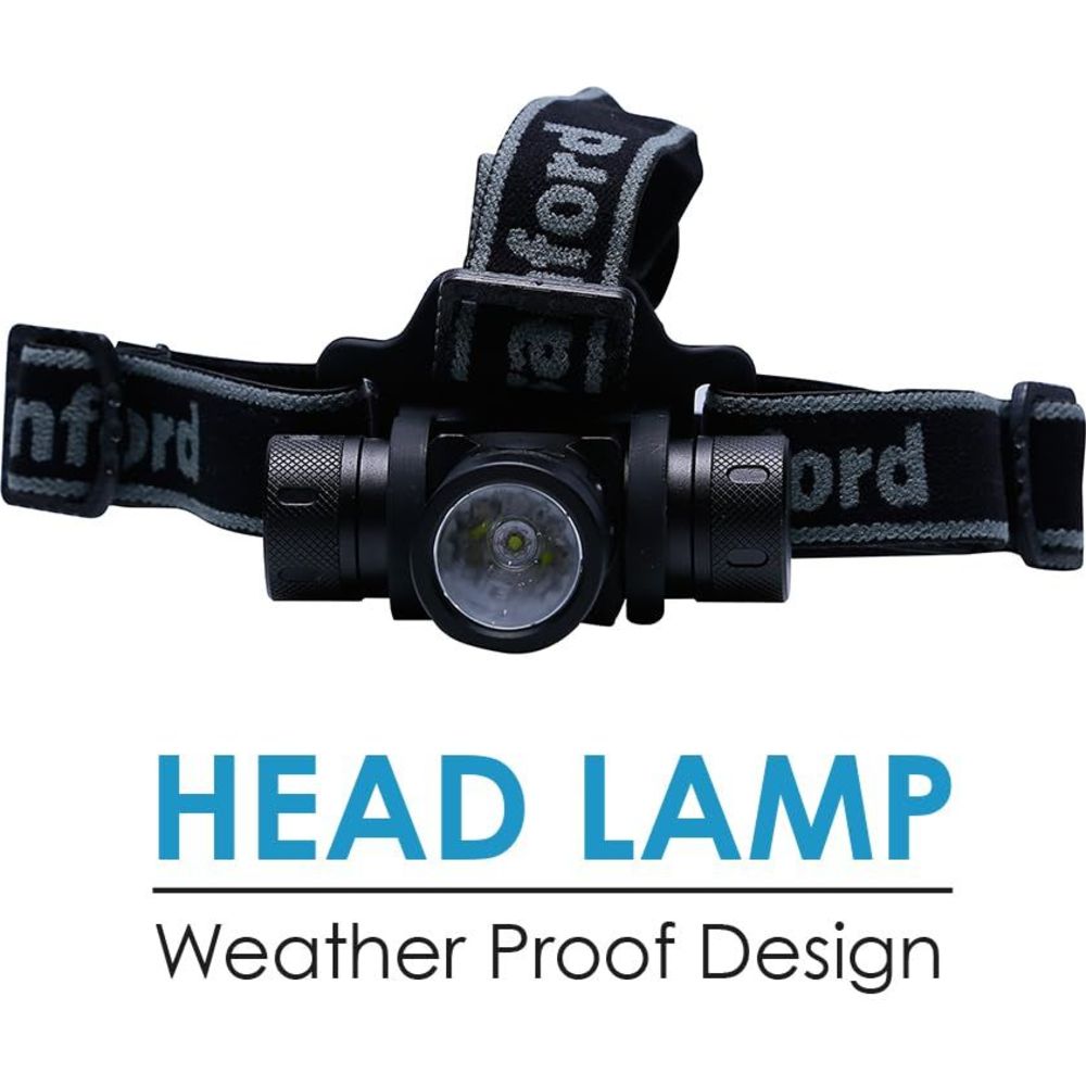 Sanford - Rechargeable LED Head Lamp - Black - 10 W