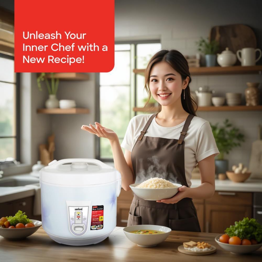 Sanford - Automatic Rice Cooker - White - 1.8 L - 700 W