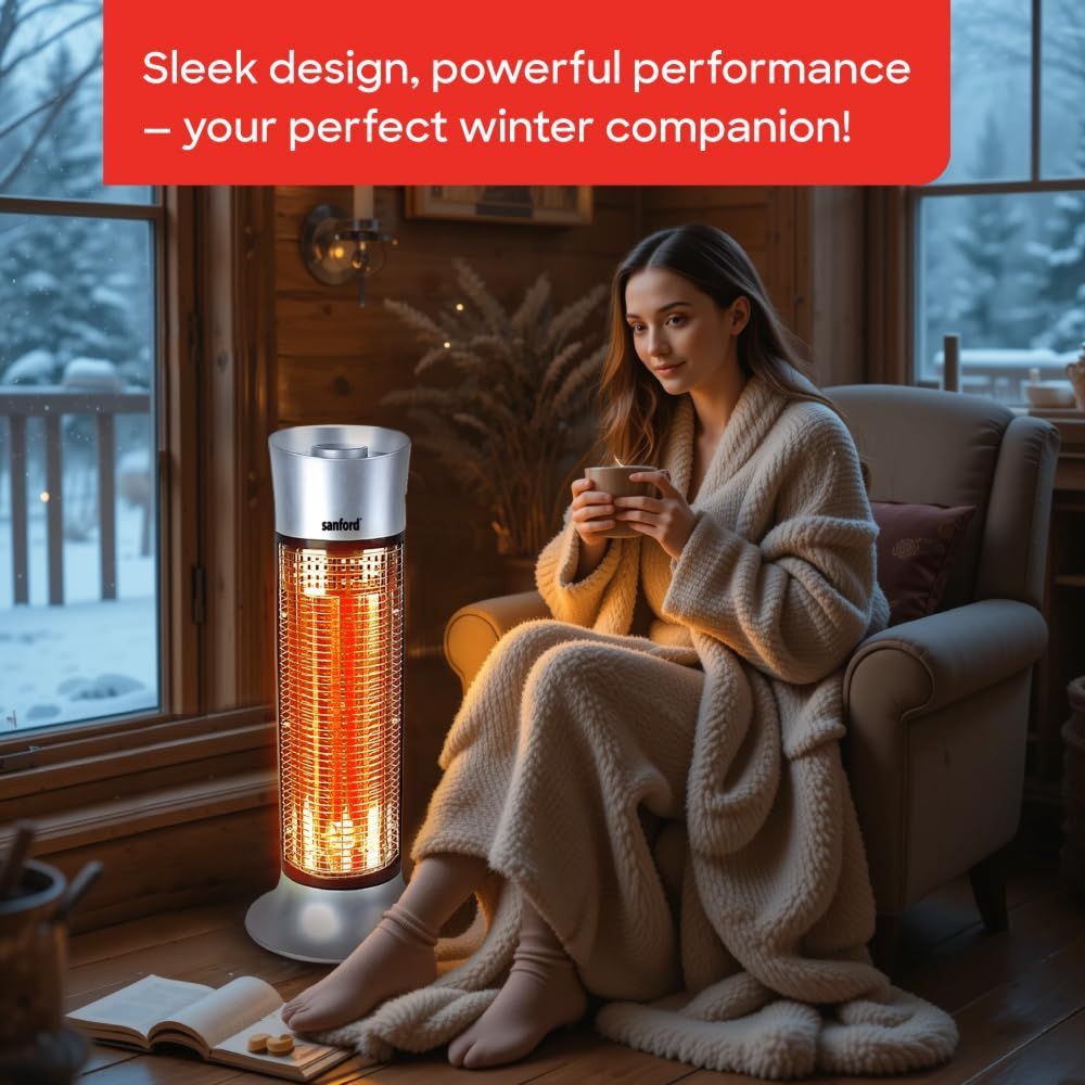 Sanford - Carbon Heater With Oscillating Function - Silver - 900 W