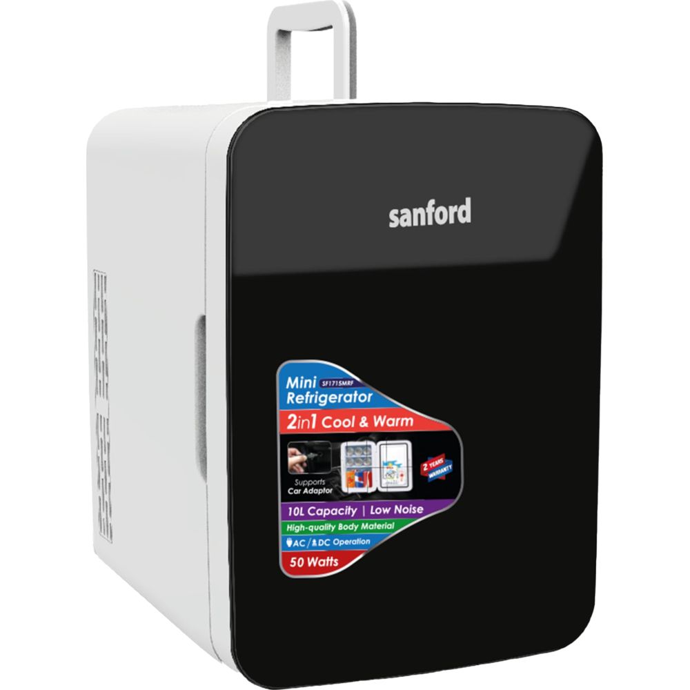 Sanford - 2-In-1 Cool & Warm Mini Refrigerator - Black - 10 L