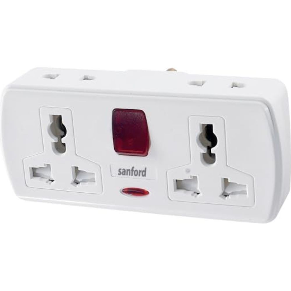 Sanford - 2-Way Universal Multi Extension Socket - White