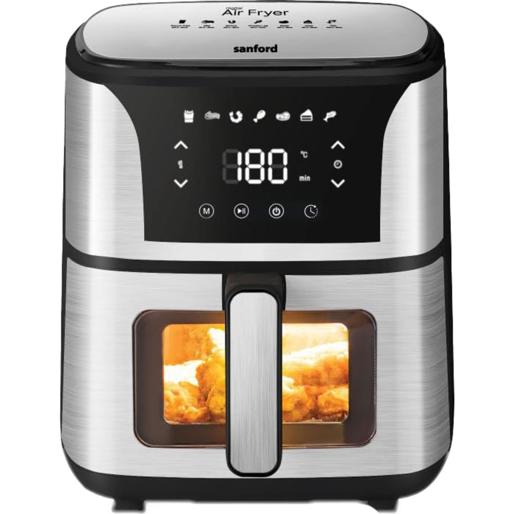 Sanford - Digital Air Fryer - Black/Silver - 5.5 L - 1500 W