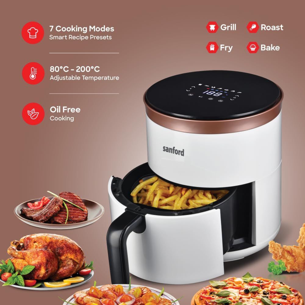 Sanford - Digital Air Fryer - White - 4 L - 1200 W