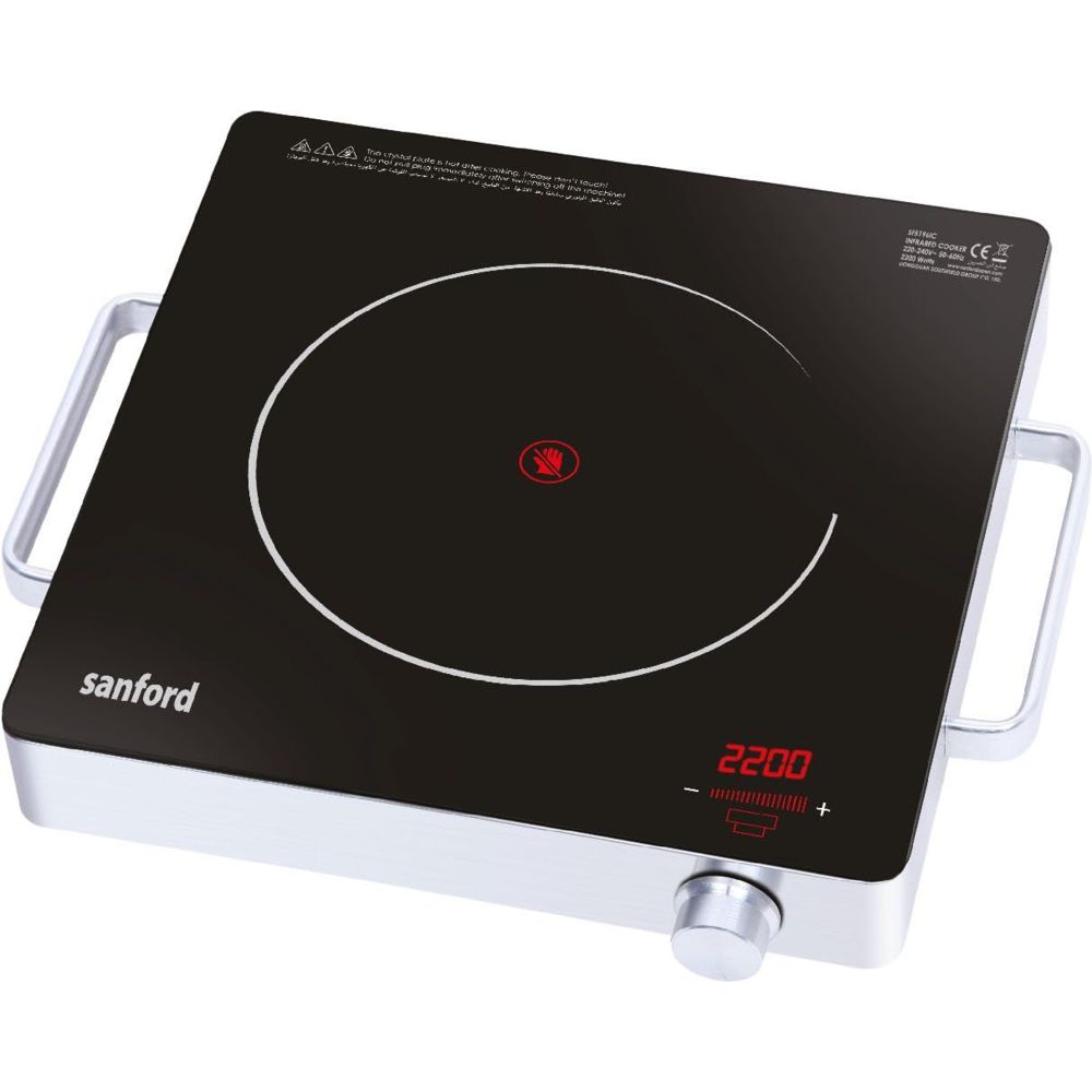 Sanford - 2-In-1 Infrared Cooker With BBQ Grill - Black - 2200 W