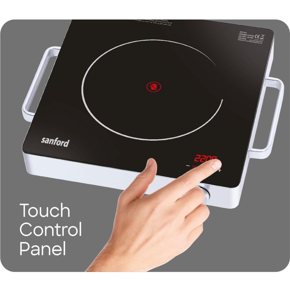 Sanford - 2-In-1 Infrared Cooker With BBQ Grill - Black - 2200 W