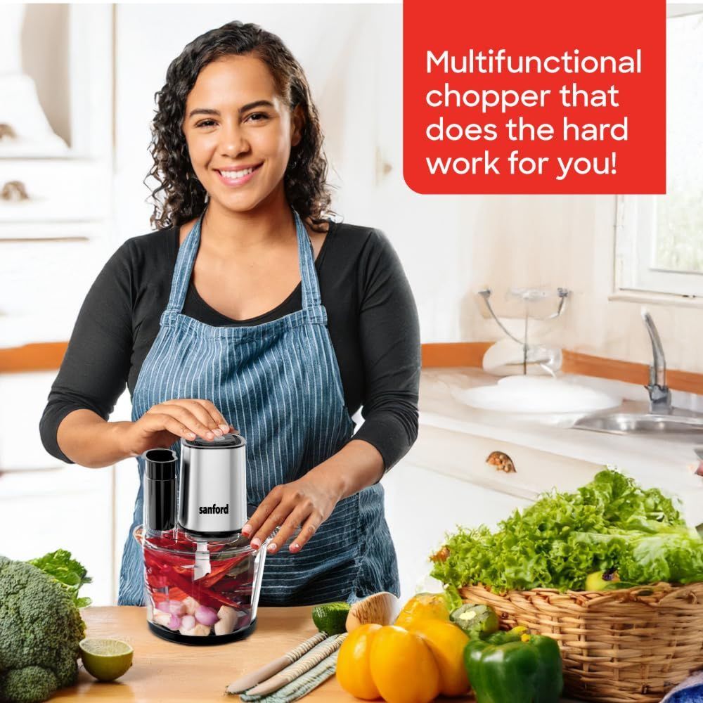 Sanford - 6-In-1 Multifunctional Food Chopper - Clear - 3 L - 500 W
